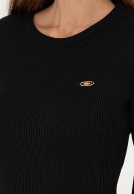 Kadın Siyah Triko Elbise - 50269477018