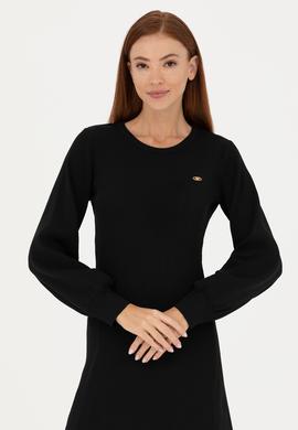 Kadın Siyah Triko Elbise - 50269477018