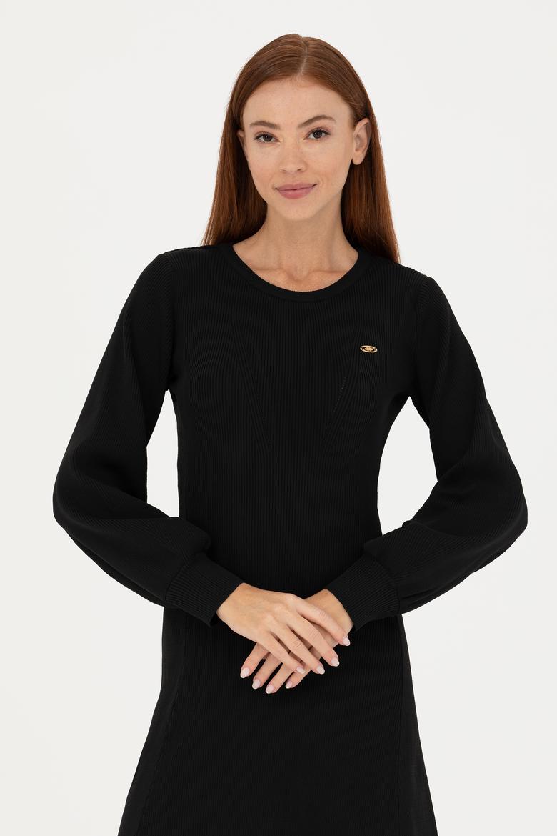 Kadın Siyah Triko Elbise - 50269477018