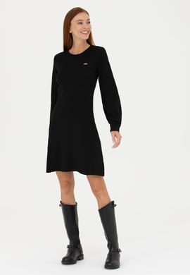 Kadın Siyah Triko Elbise - 50269477018