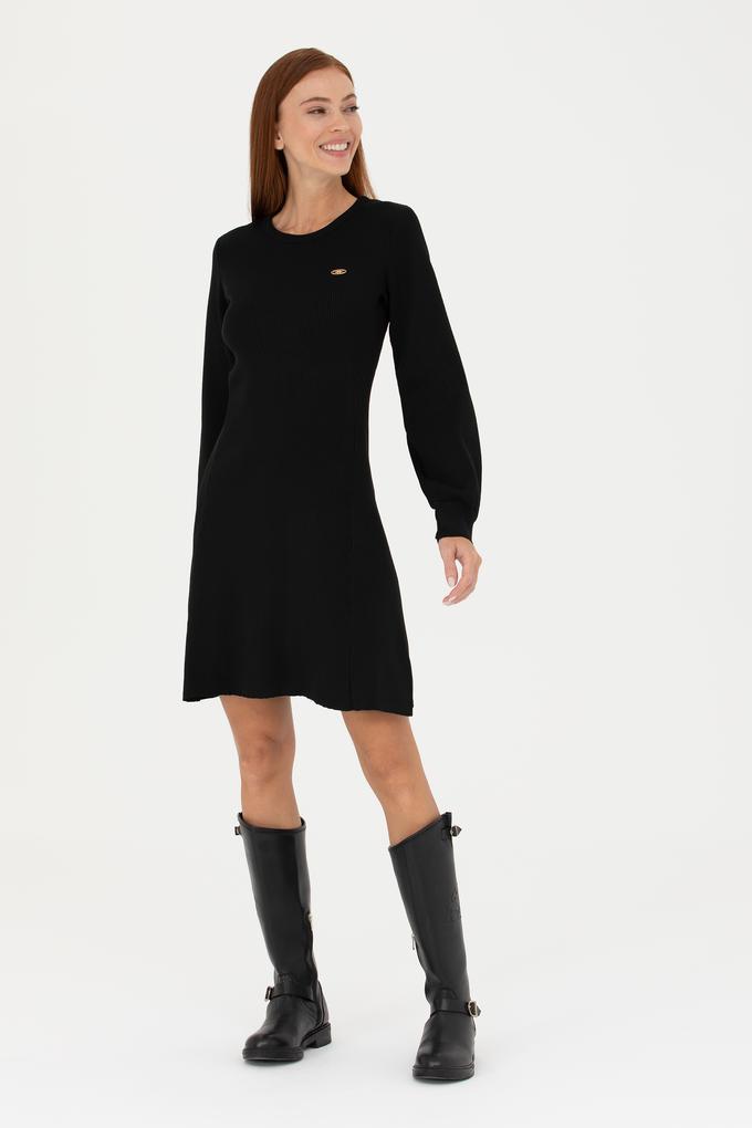 Kadın Siyah Triko Elbise