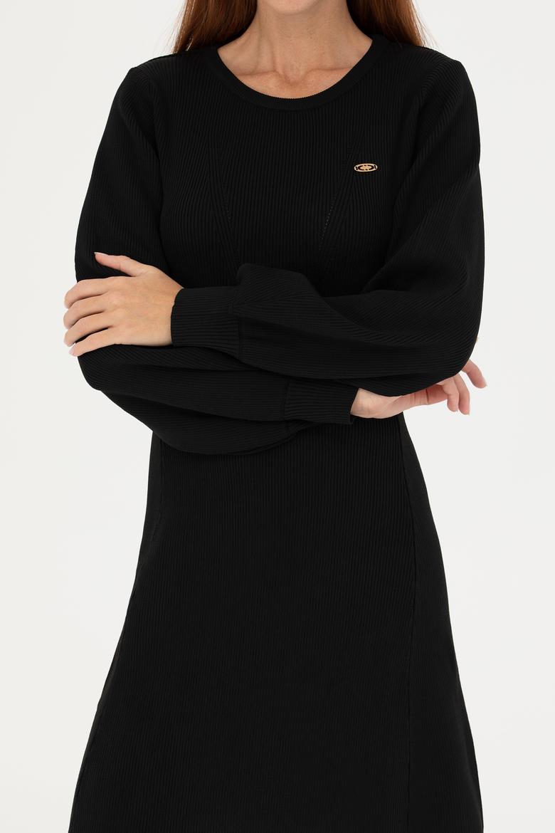 Kadın Siyah Triko Elbise - 50269477018