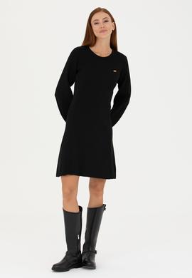 Kadın Siyah Triko Elbise - 50269477018