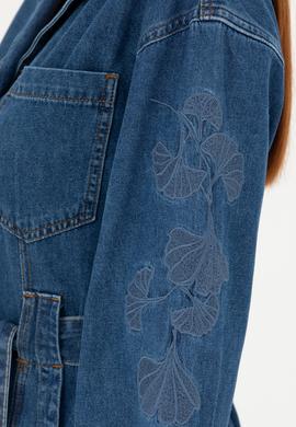 Kadın Koyu Mavi Jean Elbise - 50271443007