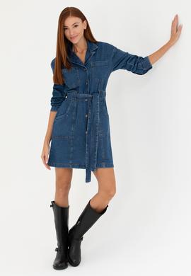 Kadın Koyu Mavi Jean Elbise - 50271443007