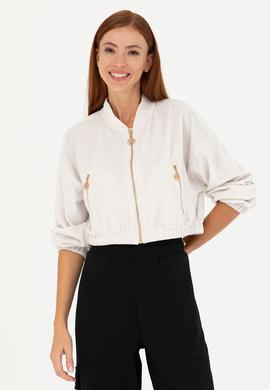 Kadın Taş V Yaka Sweatshirt - 50271608012