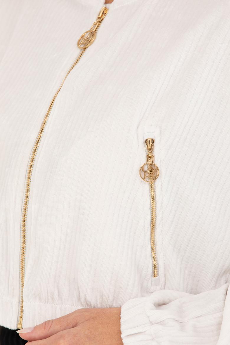 Kadın Taş V Yaka Sweatshirt - 50271608012