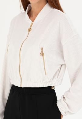 Kadın Taş V Yaka Sweatshirt - 50271608012