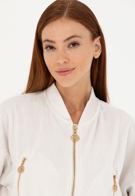 Kadın Taş V Yaka Sweatshirt - 50271608012