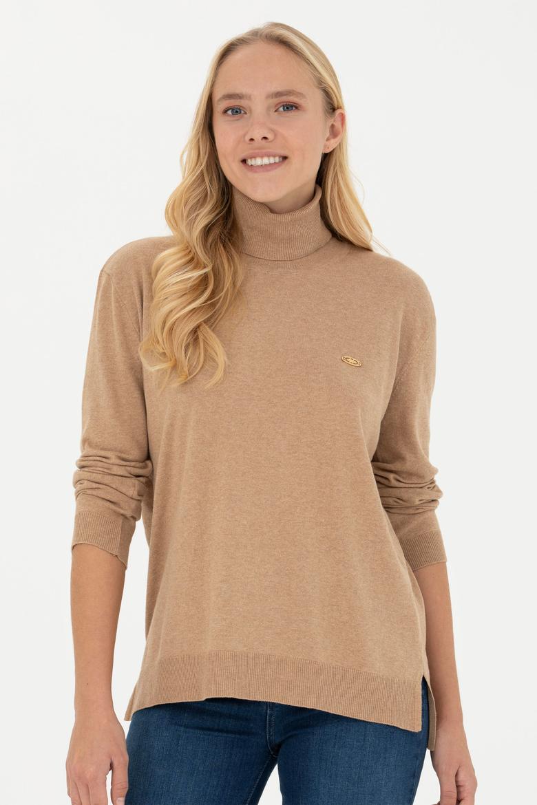 Kadın Camel Melanj Basic Kazak