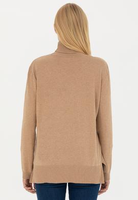 Kadın Camel Melanj Basic Kazak - 50251997100