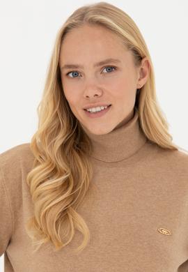 Kadın Camel Melanj Basic Kazak - 50251997100