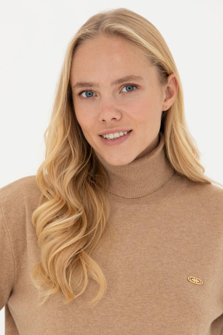 Kadın Camel Melanj Basic Kazak - 50251997100