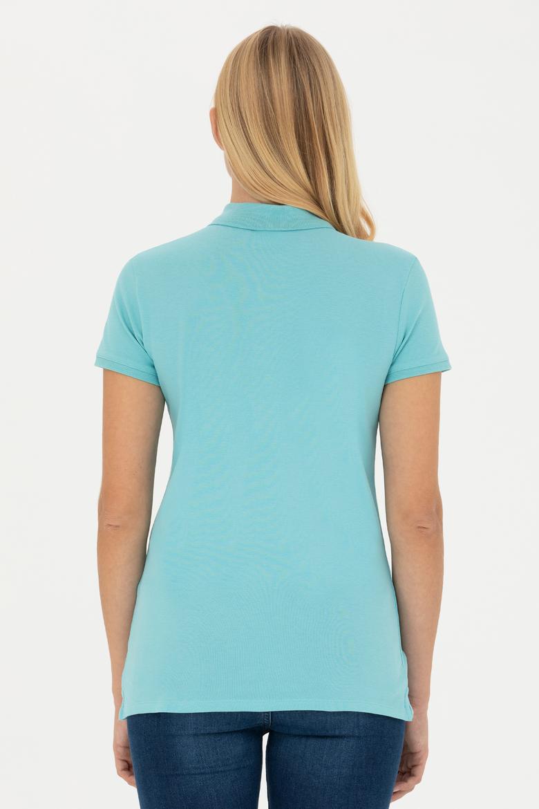 Kadın Mint Basic Polo Yaka Tişört - 50262700086