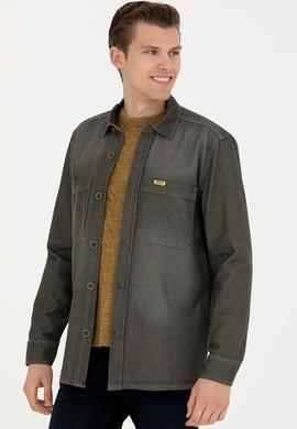 Erkek Haki Jean Gömlek - 50272610006