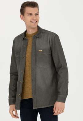 Erkek Haki Jean Gömlek - 50272610006