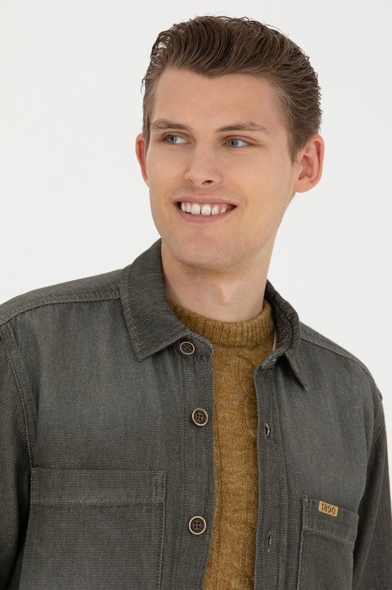 Erkek Haki Jean Gömlek