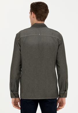 Erkek Haki Jean Gömlek - 50272610006