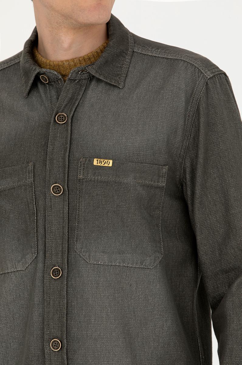 Erkek Haki Jean Gömlek