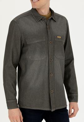 Erkek Haki Jean Gömlek - 50272610006