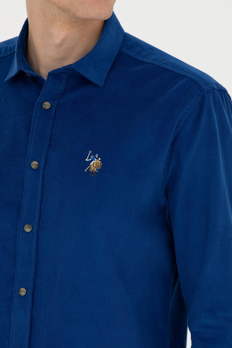 Erkek Saks Uzun Kollu Gömlek - 50272682010