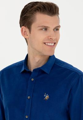 Erkek Saks Uzun Kollu Gömlek - 50272682010