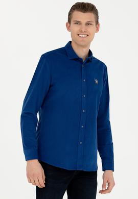 Erkek Saks Uzun Kollu Gömlek - 50272682010