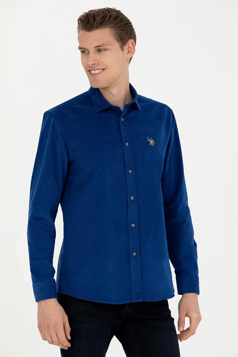 Erkek Saks Uzun Kollu Gömlek - 50272682010