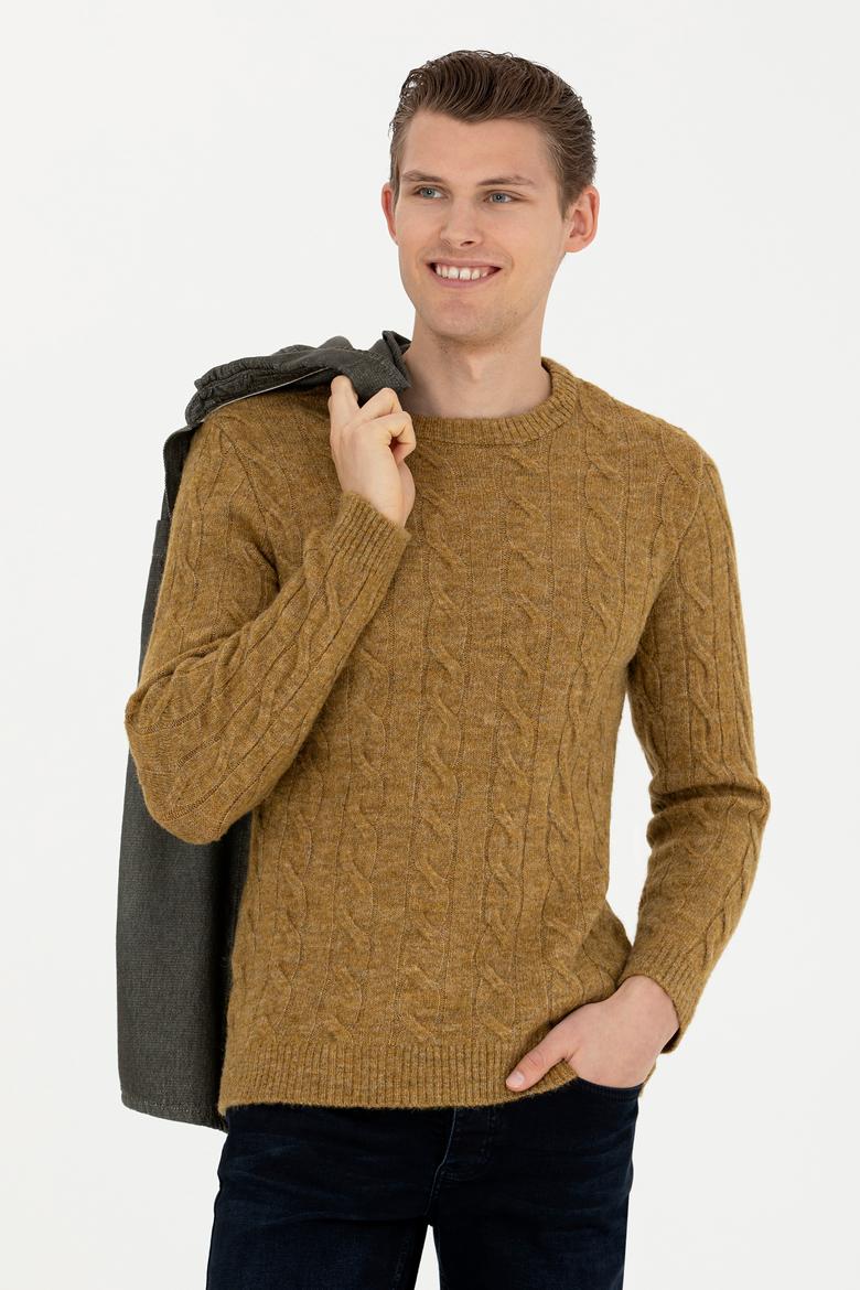 Erkek Açık Haki Kazak