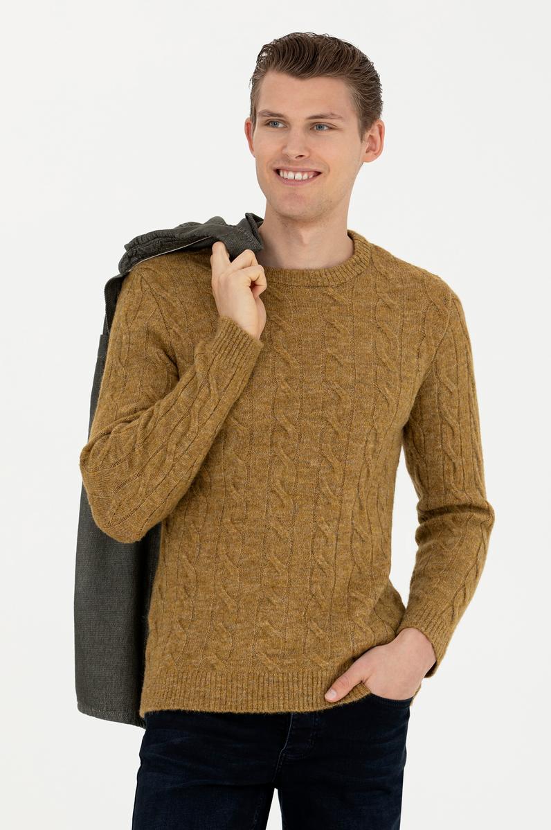 Erkek Açık Haki Kazak