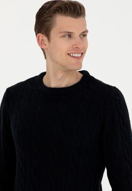 Erkek Lacivert Melanj Kazak - 50270967033