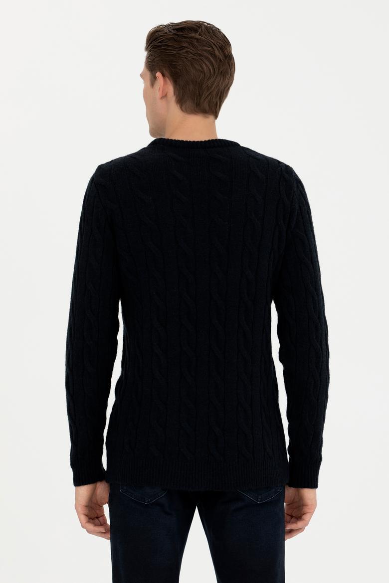 Erkek Lacivert Melanj Kazak - 50270967033