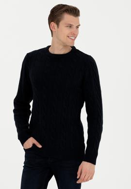 Erkek Lacivert Melanj Kazak - 50270967033