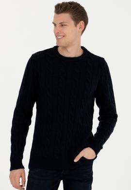 Erkek Lacivert Melanj Kazak - 50270967033