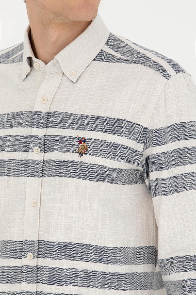 Erkek Taş Uzun Kollu Gömlek