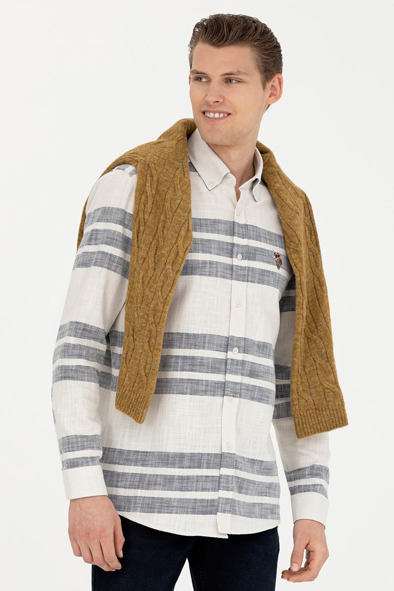 Erkek Taş Uzun Kollu Gömlek