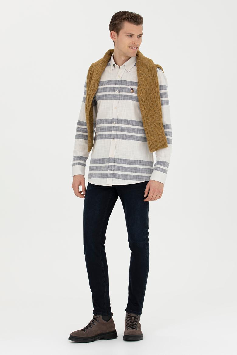 Erkek Taş Uzun Kollu Gömlek - 50272448023