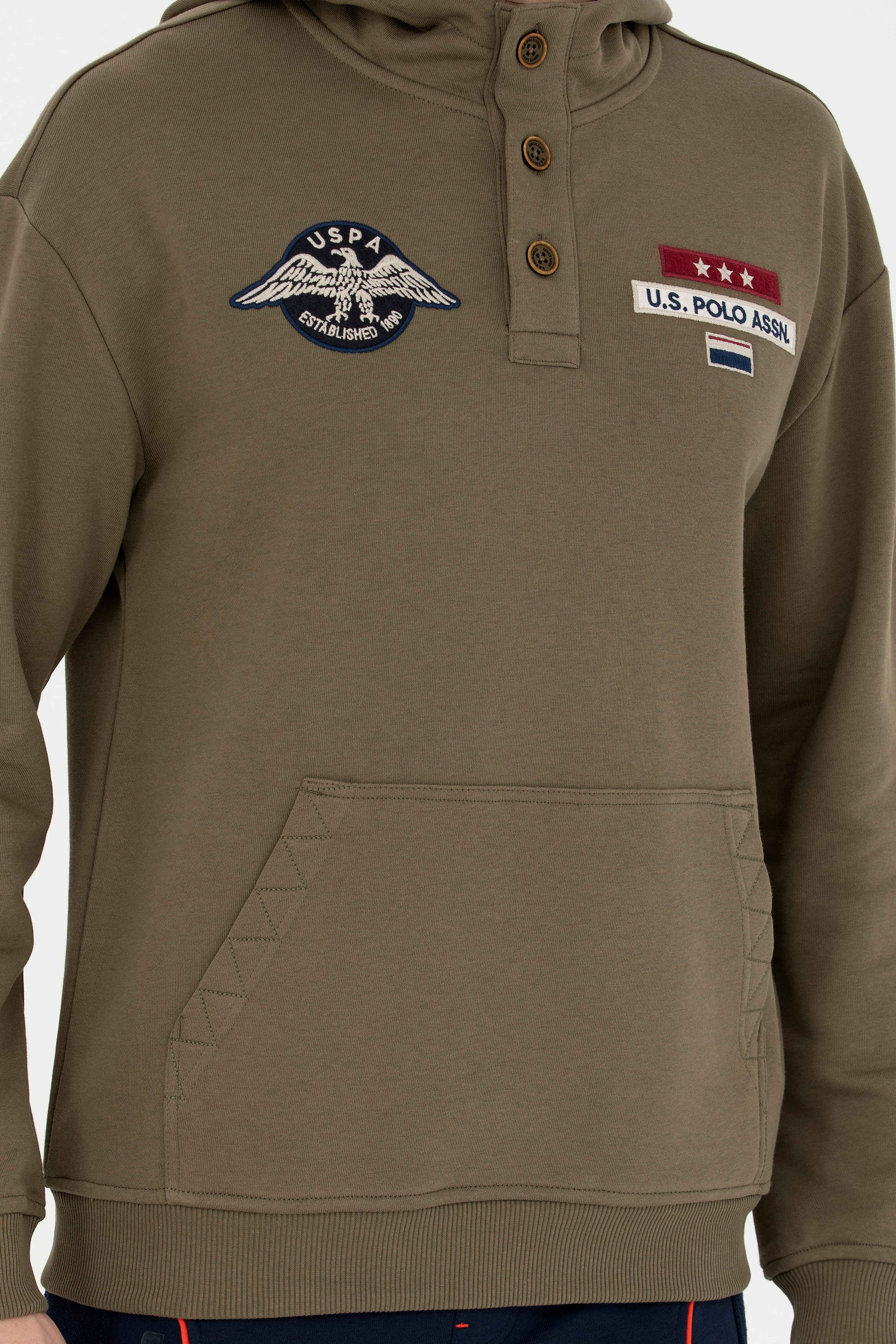 Erkek Haki Sweatshirt - Image 6