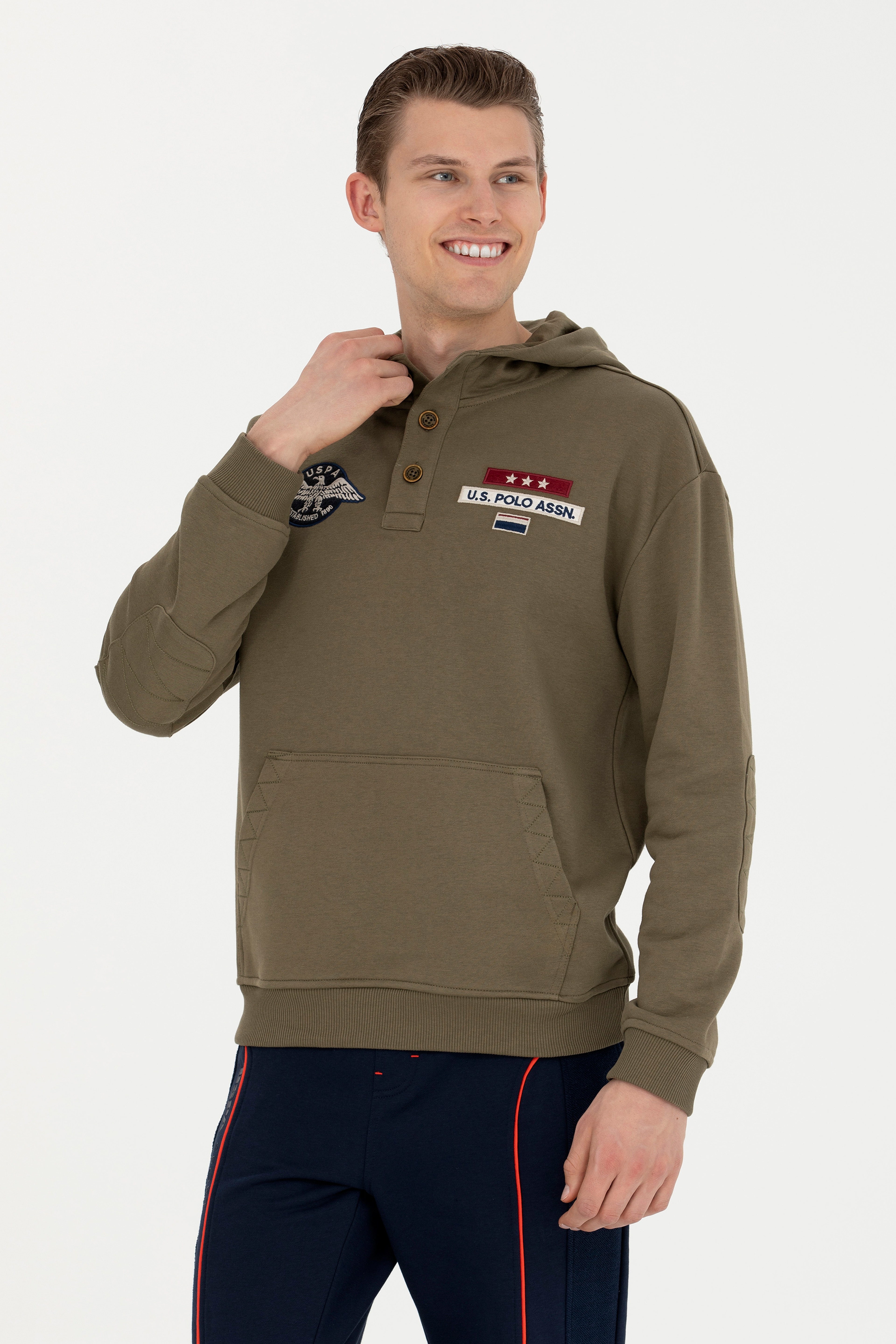 Erkek Haki Sweatshirt - Image 1