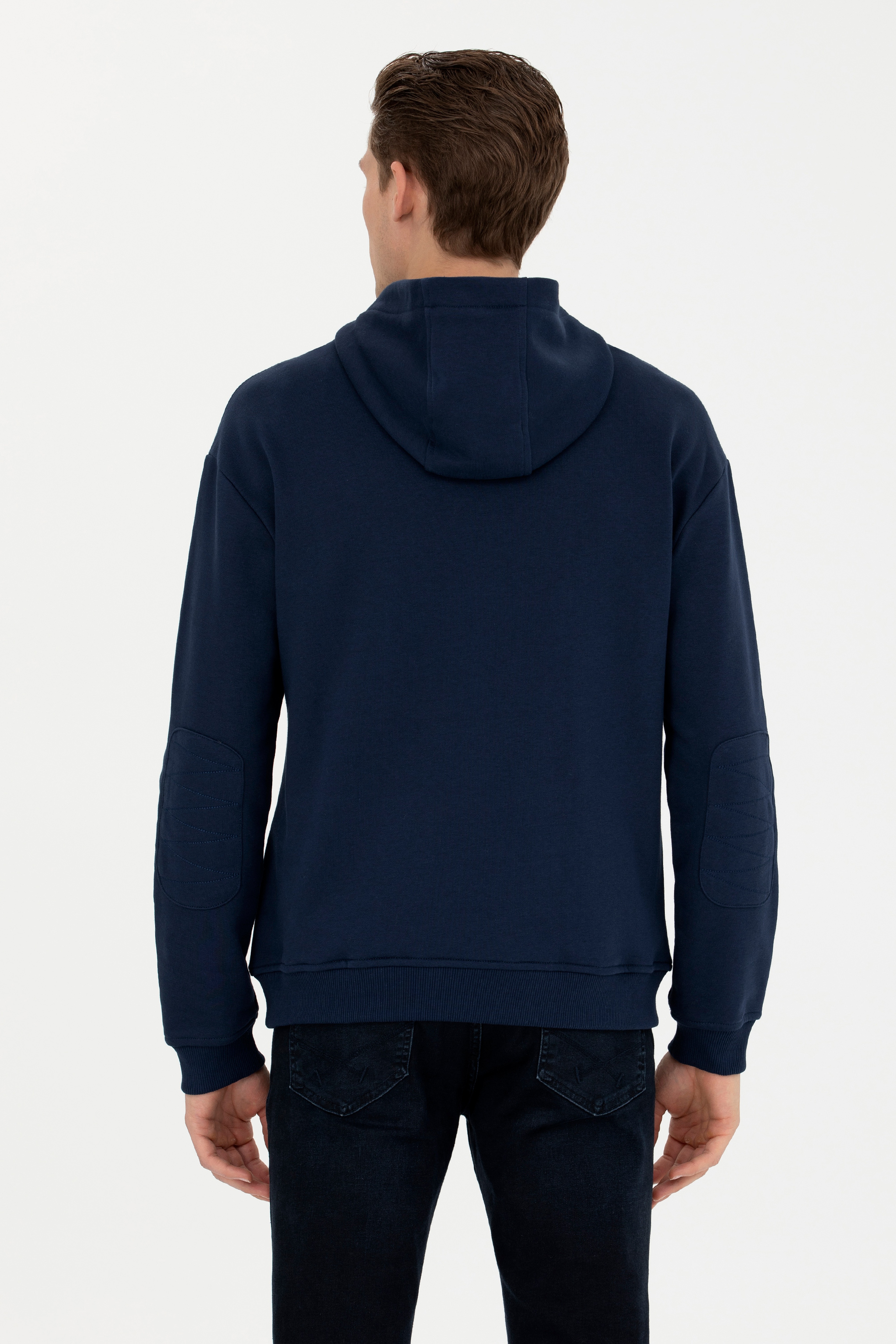Erkek Lacivert Sweatshirt - Image 5