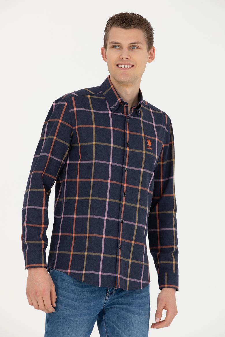 Erkek Lacivert Uzun Kollu Gömlek - 50276311001