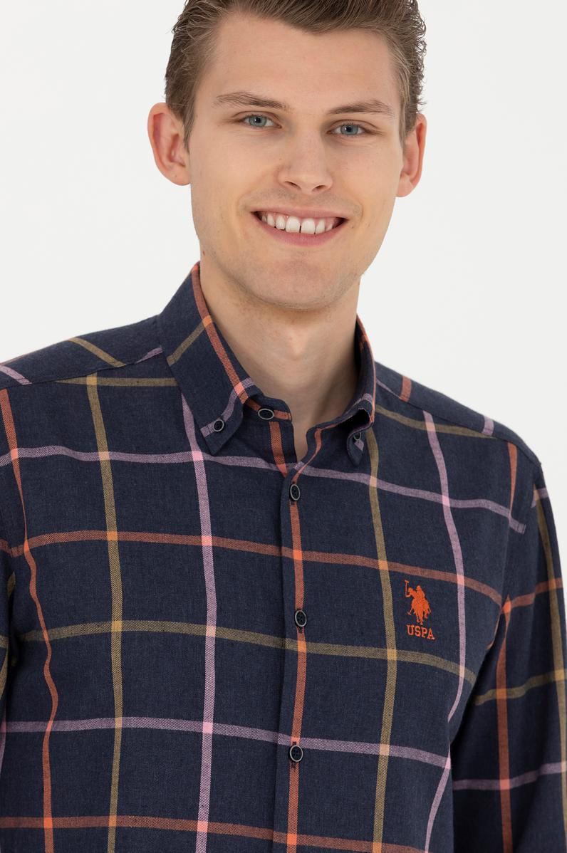 Erkek Lacivert Uzun Kollu Gömlek