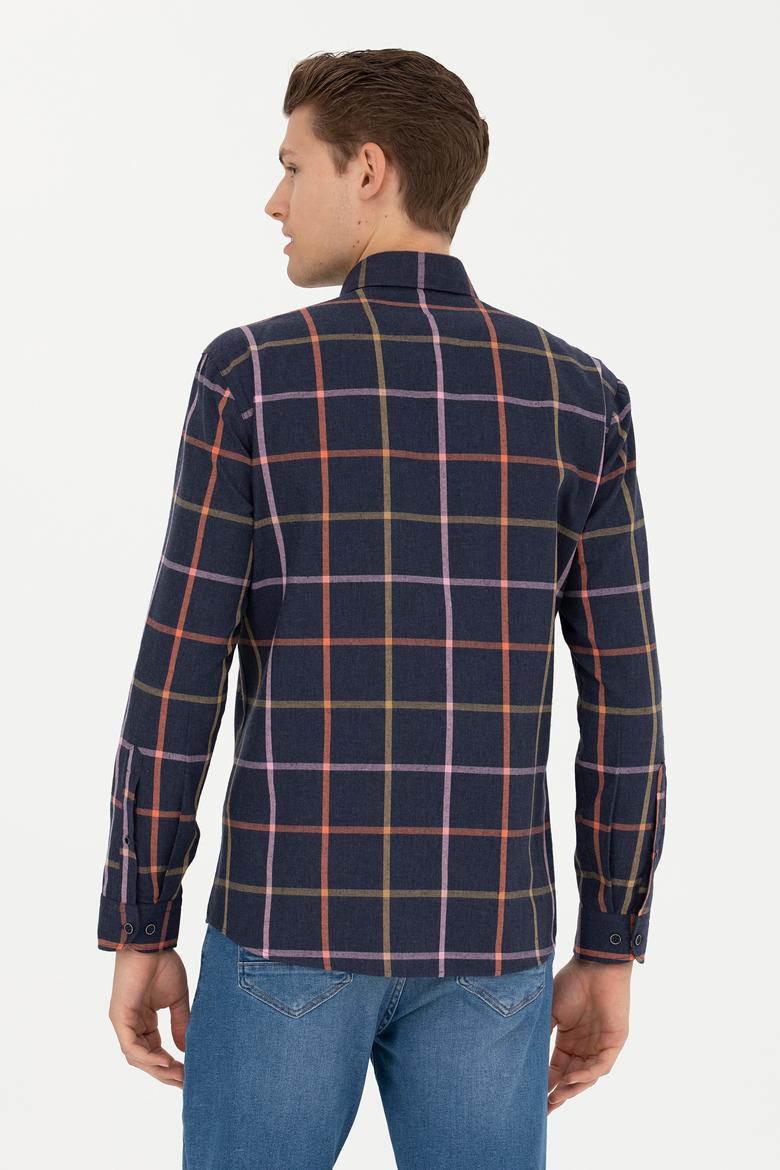 Erkek Lacivert Uzun Kollu Gömlek - 50276311001