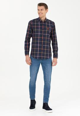 Erkek Lacivert Uzun Kollu Gömlek - 50276311001