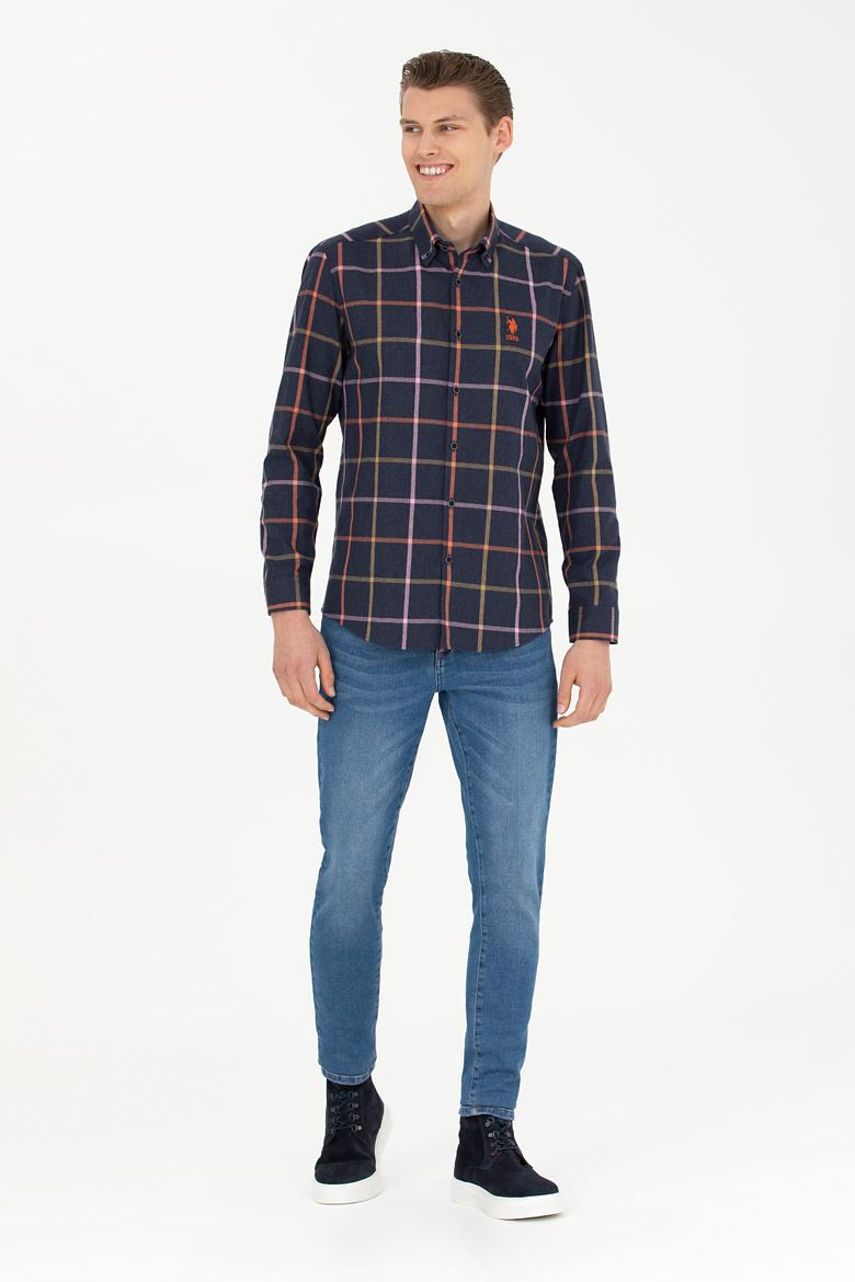 Erkek Lacivert Uzun Kollu Gömlek - 50276311001