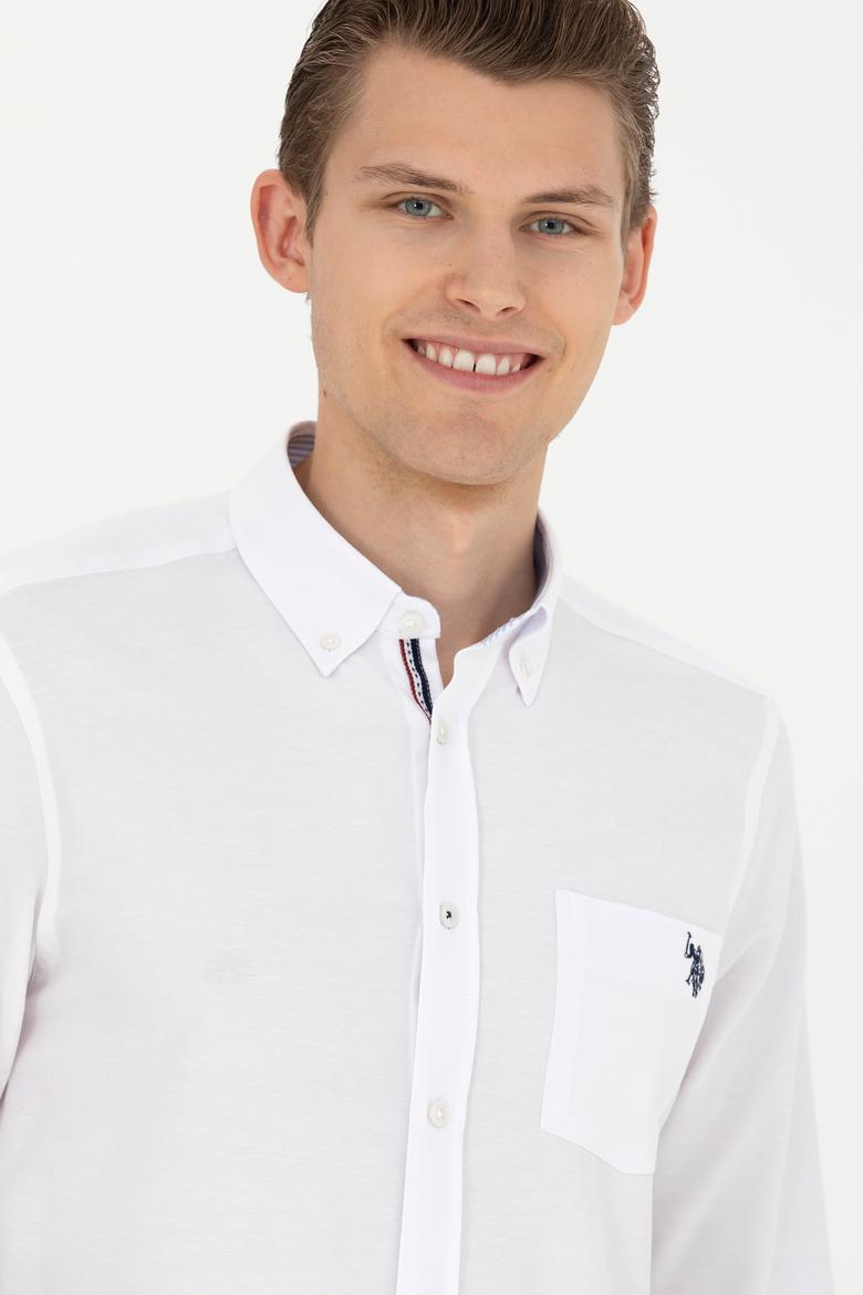 Erkek Beyaz Uzun Kollu Gömlek - 50279439005
