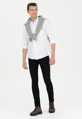 Erkek Beyaz Uzun Kollu Gömlek - 50279439005
