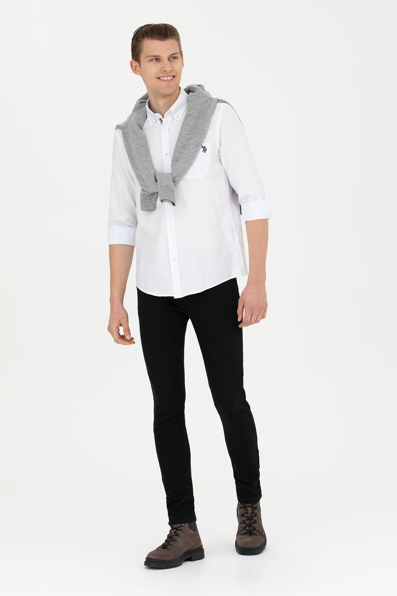 Erkek Beyaz Uzun Kollu Gömlek