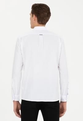 Erkek Beyaz Uzun Kollu Gömlek - 50279439005