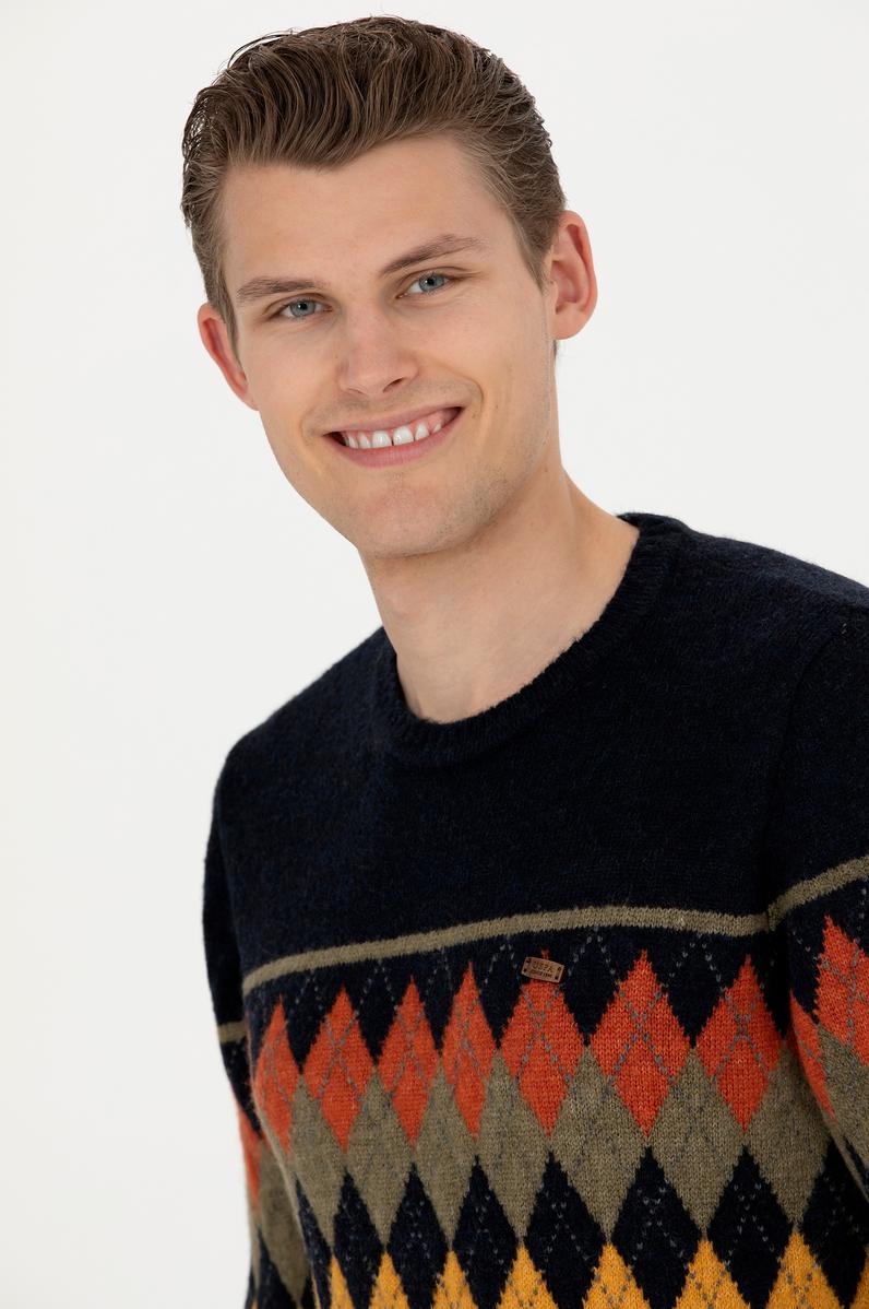 Erkek Lacivert Kazak